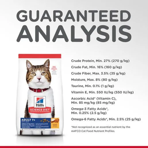 Hill's Science Diet Senior Adult 7  Dry Cat Food