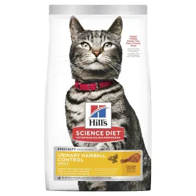 Hills Science Diet Urinary Hairball Control Adult Dry Cat Food 1.58kg^^^