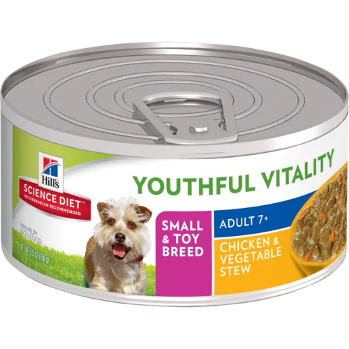Hill's™ Science Diet™ Youthful Vitality Adult 7  Small & Toy Breed Chicken & Vegetable Stew Dog Food