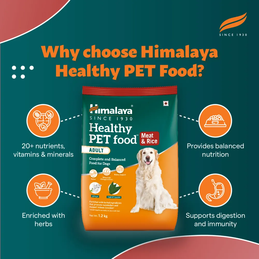 Himalaya Meat & Rice Healthy Pet Dry Food and Chicken Healthy Treats Adult Dog Combo