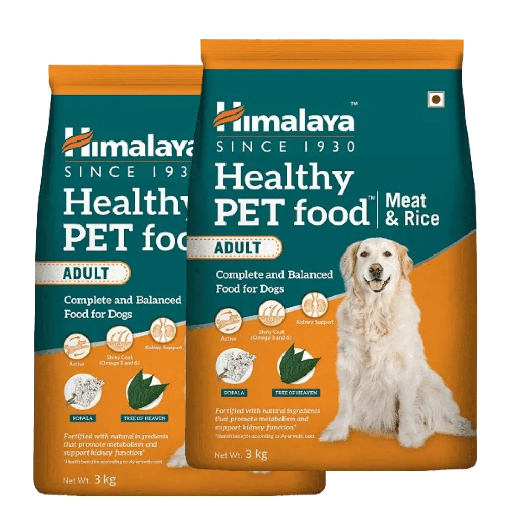 Himalaya Meat & Rice Healthy Pet Dry Food and Chicken Healthy Treats Adult Dog Combo