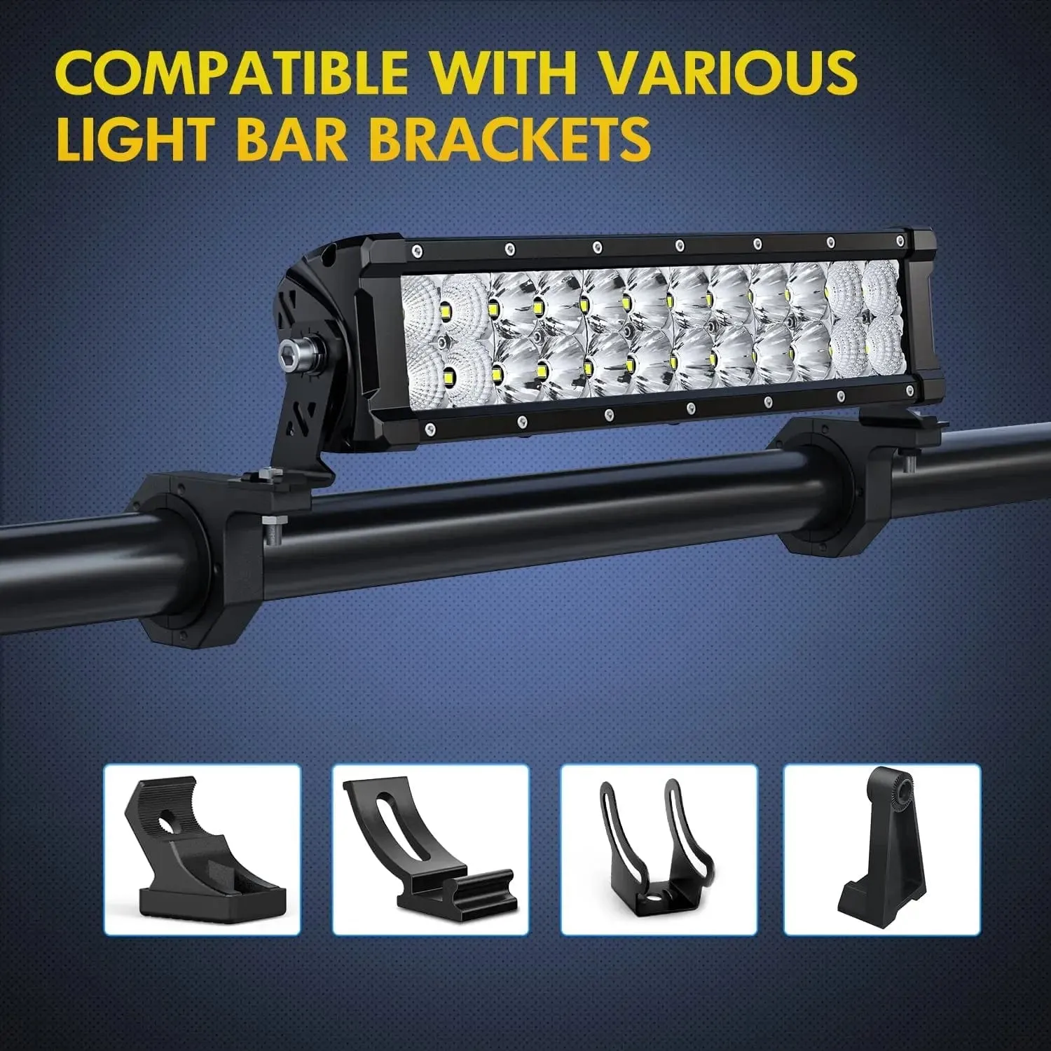 Horizontal Bar Clamp Mount Bracket Kits 2.135in-2.25in-2.375in-2.5in (Pair)