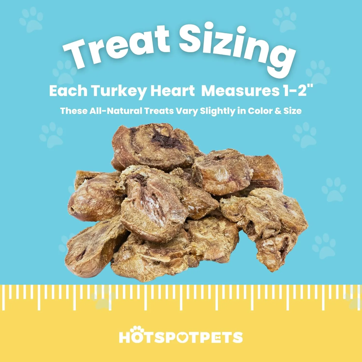 hotspot pets Freeze Dried Turkey Hearts Treats for Cats & Dogs -Made in USA, 1lb Big Bag, Single Ingredient All Natural Grain-Free Turkey Heart - Perfect for Training, Topper or Snack