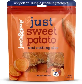 Just Sweet Potato Chews for Dogs | Single Ingredient Hypoallergenic Dog Treats | Nutritious, Flavorful and All Natural Sweet Potato Dog Treats by Jack&Pup (14oz)