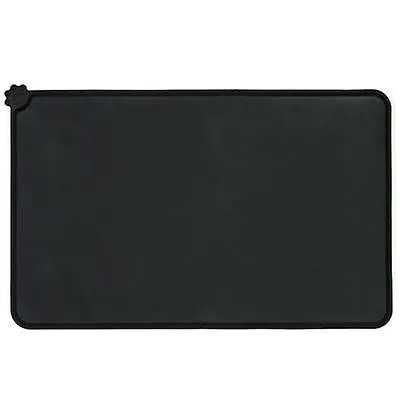 L 54*38cm black Pet silicone placemats, waterproof, non-slip and leak-proof placemats for cats and dogs, car pet mats AZ19852