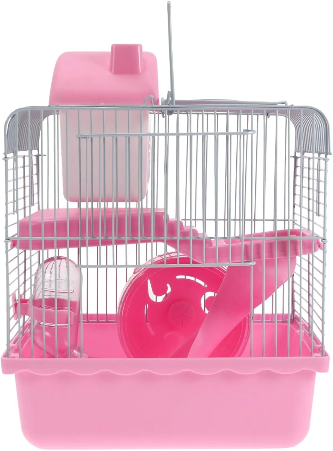 Laura Castle Luxury Hamster Cage & Habitat - Small Animal Enclosure (9.45 x 7.09 x 12.2 in) Includes All Accessories for Dwarf Hamsters, Guinea Pigs