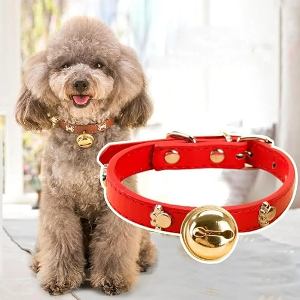 Leather Cat Collars with Bells