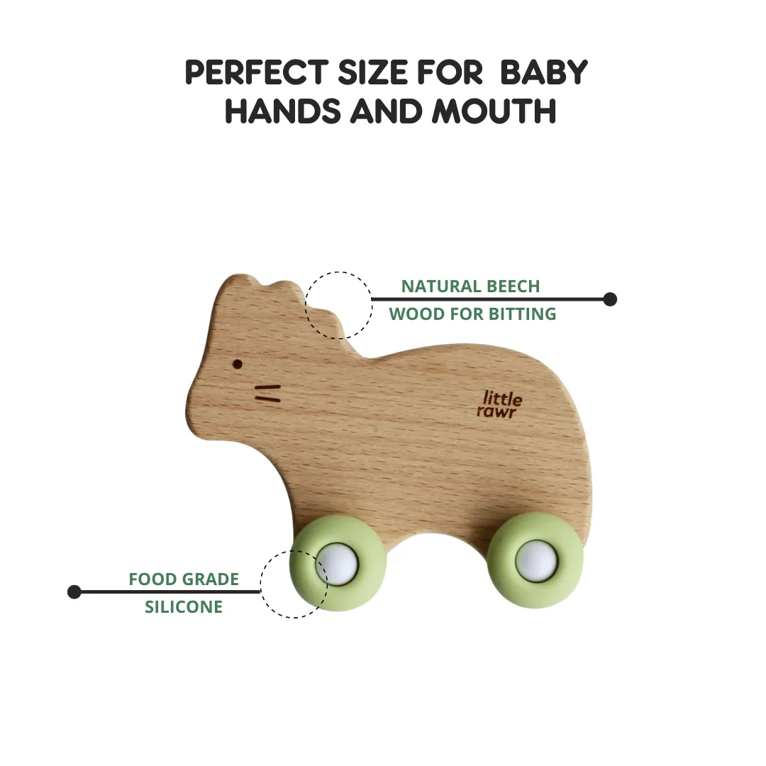 Little RawrWood Wheelie Animal - Green