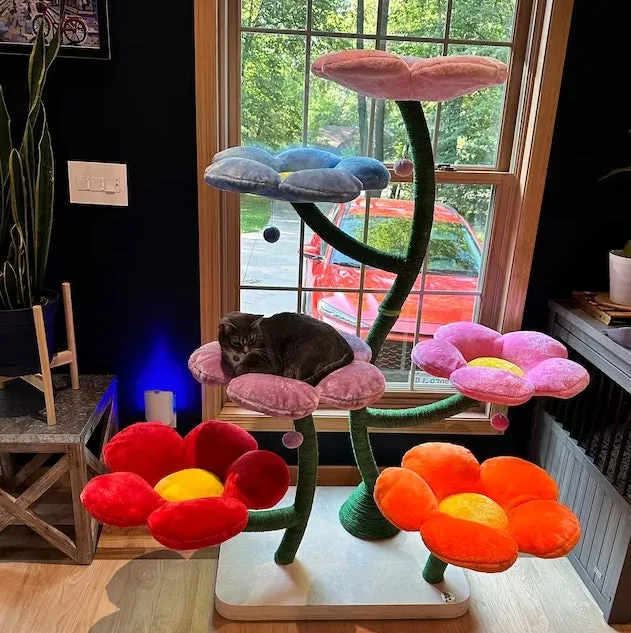 Luxury Floral Cat Tree Condo