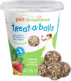 Mango, Spinach, & Chia Healthy Dog Treats - Healthy, Nutritious, All Natural Dog Treats - Vegan, Fiber-Rich, Plant-Based Snacks - All Breeds, Sizes, & Ages - Made in New Zealand - 18pk