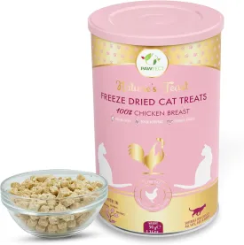 Nature's Feast Freeze Dried Cat Treats | 100% Natural Chicken Breast Treat | Single Ingredient | Training Treat | Food Topper for Cats (1.76oz)