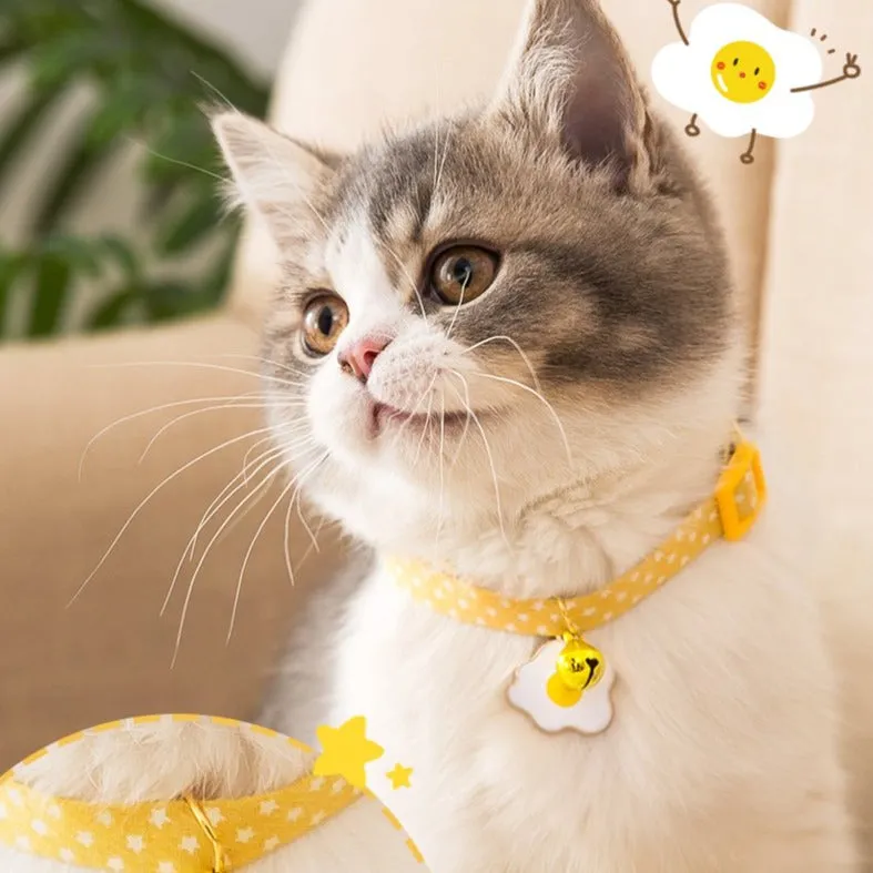 Nuopets Pet Collar Daisy Cat Neck Jewelry Bell