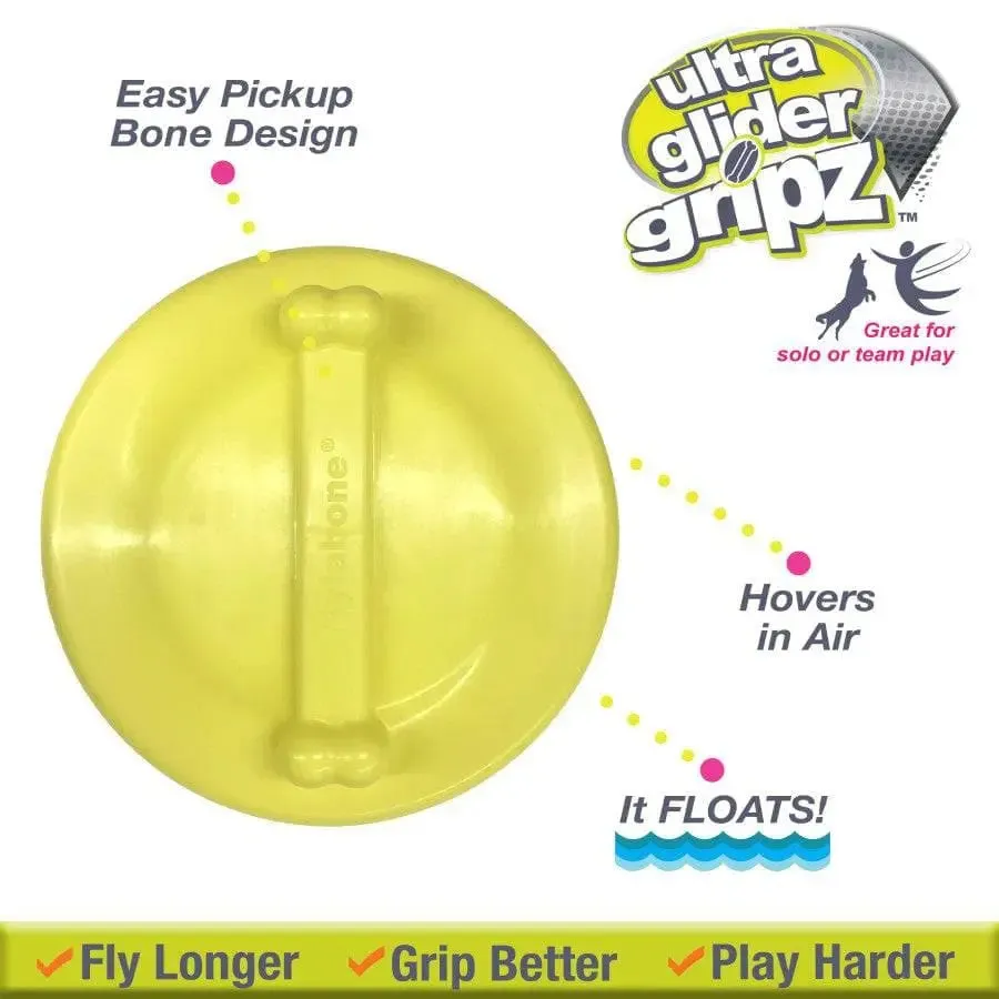 Nylabone Power Play Ultra Glider Gripz Dog Flying Disc Ultra Glider
