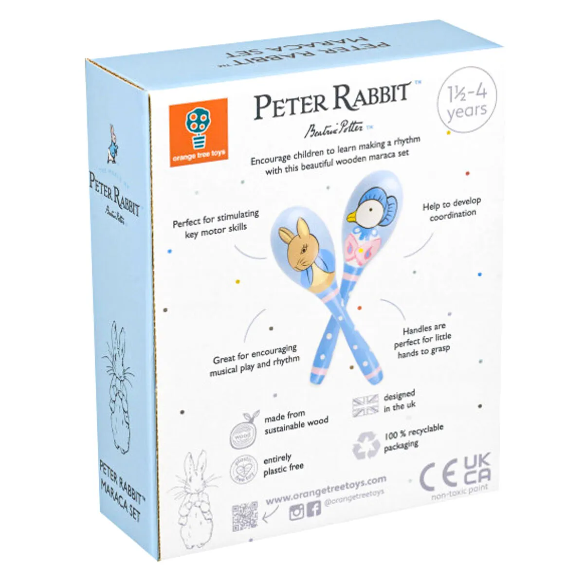 Orange Tree Toys Peter Rabbit Maraca Set