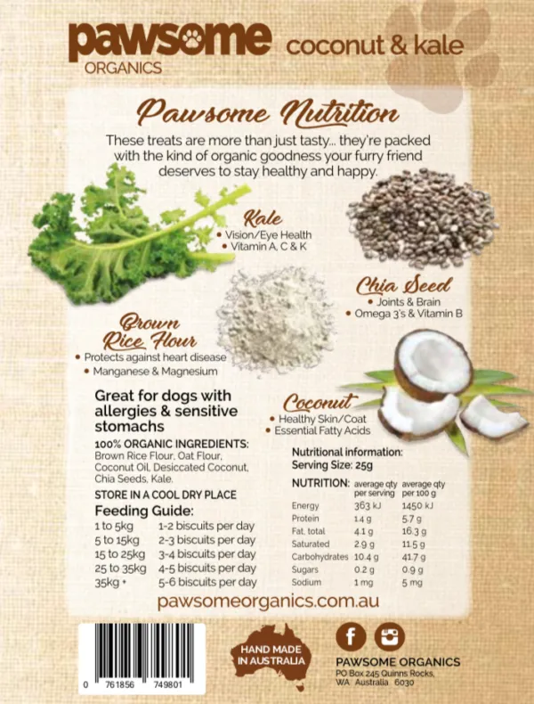 Pawsome Organics Biscuits 200g