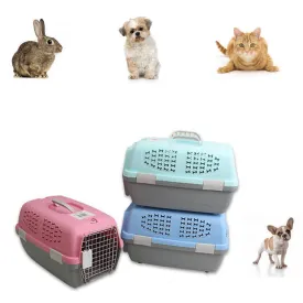 Pet Carrier Portable Dog Kennel Cat Crate Travel Small Light Weight Cage Case !!