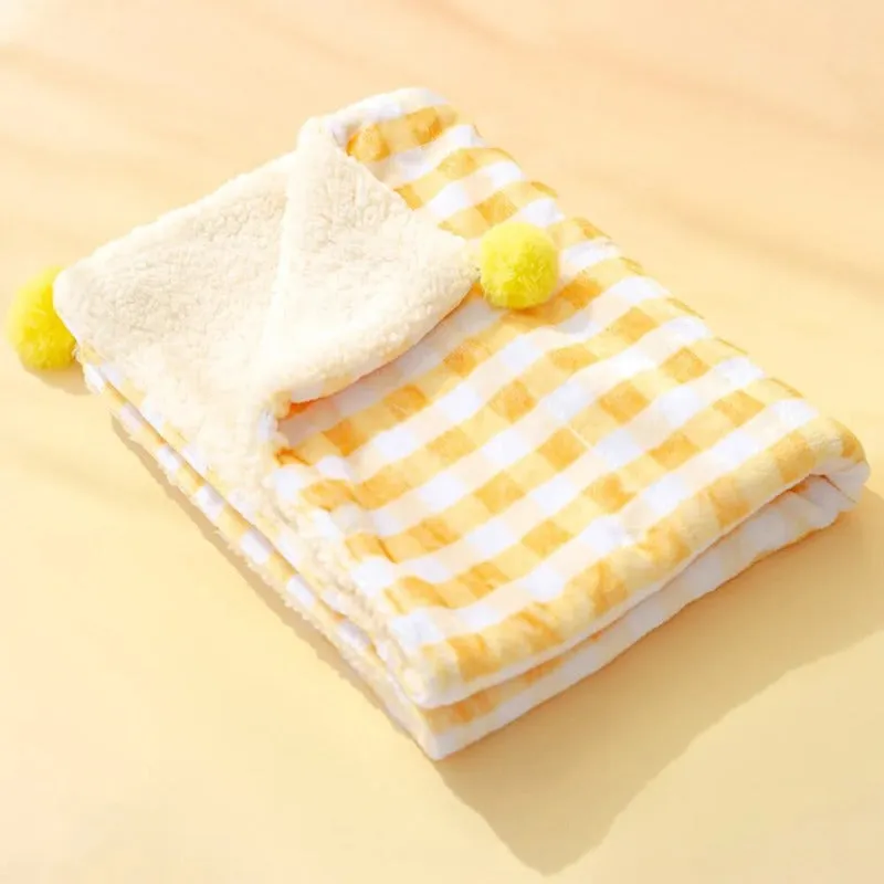 Pet Cats Soft Warm Blanket Plush Pad