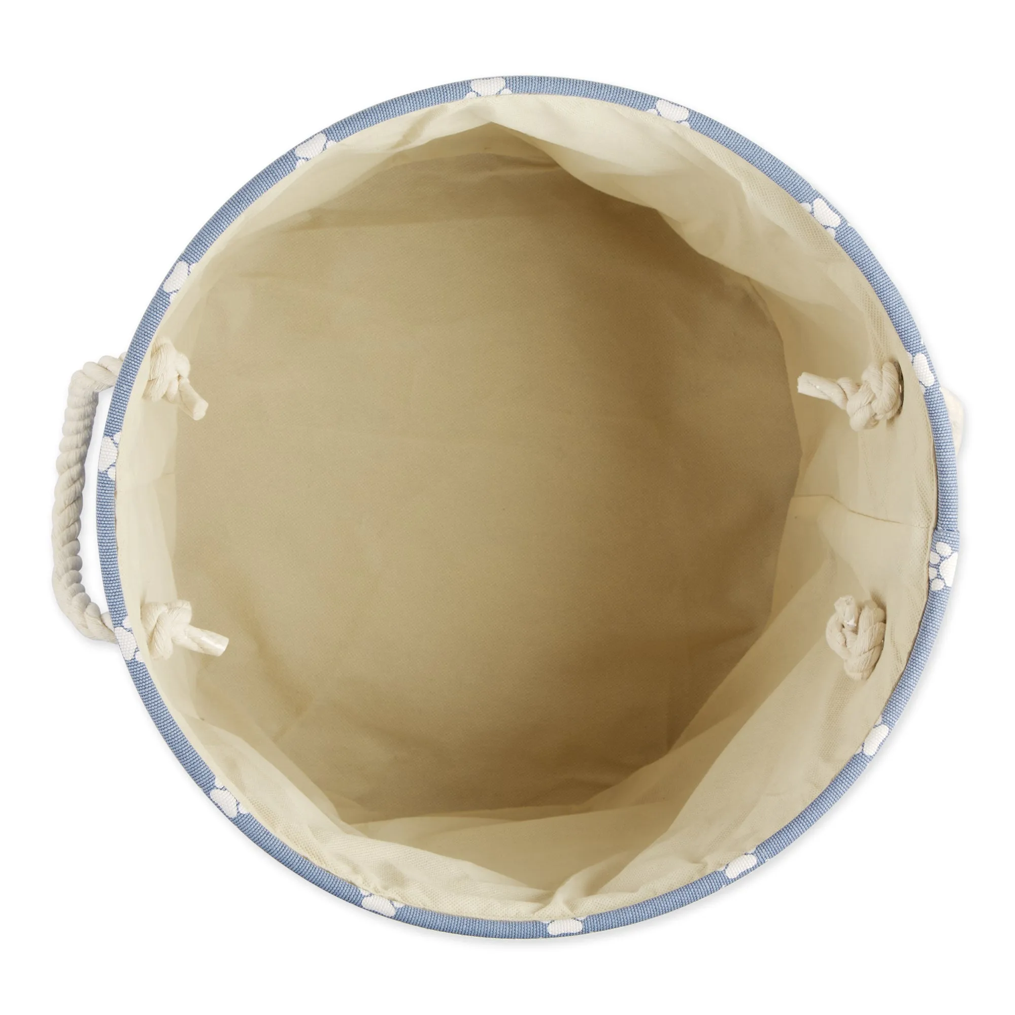 Polyester Pet Bin Trellis Paw Stonewash Blue Round Small 9X12X12