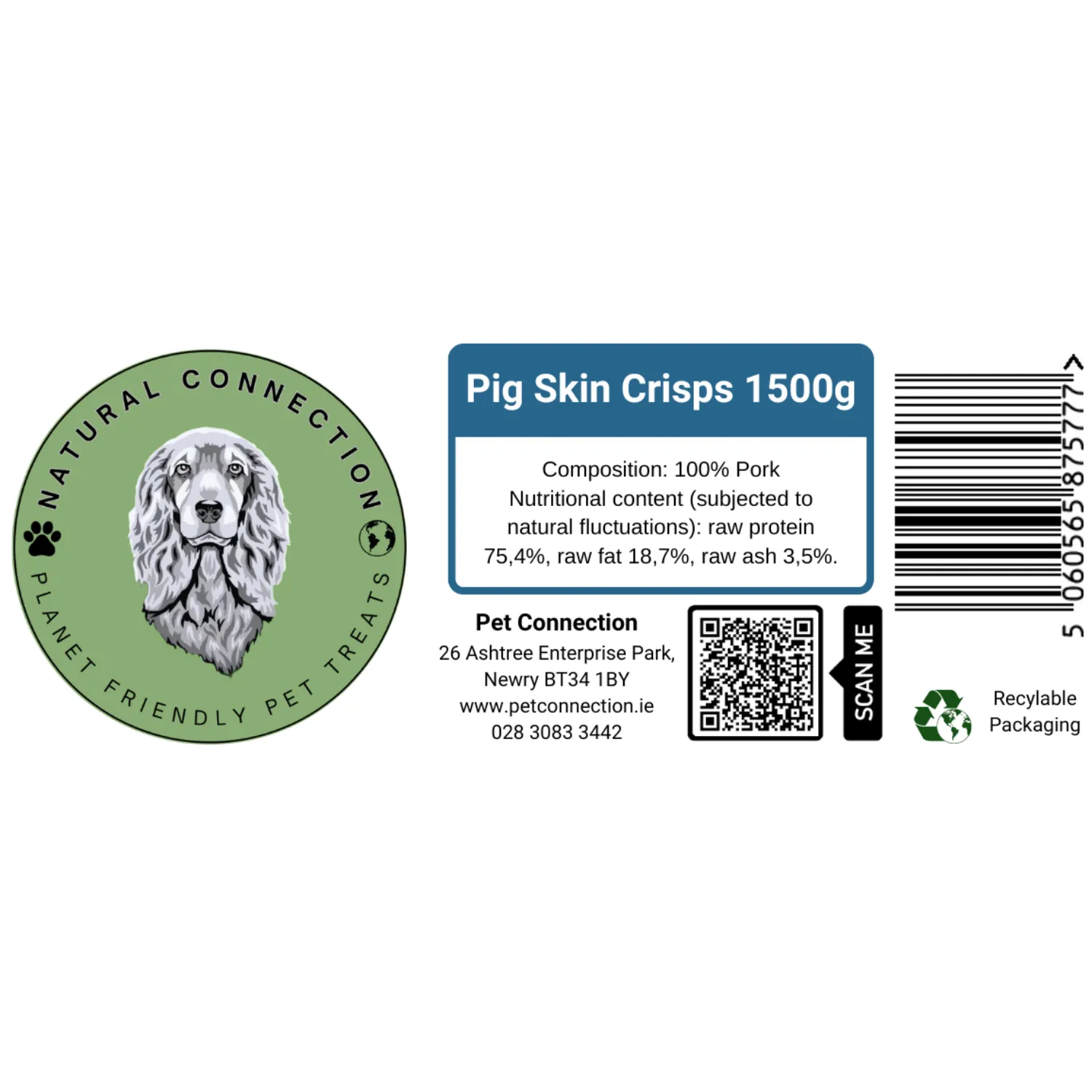Pork Skin Crisp Rolls | Chewy Dog Dental Treat by Natural Connection