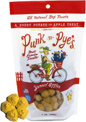 PUNK N PYE'S All Natural Dog Treats | Made in USA Dog Cookies 7 oz (Yammin' Apples)