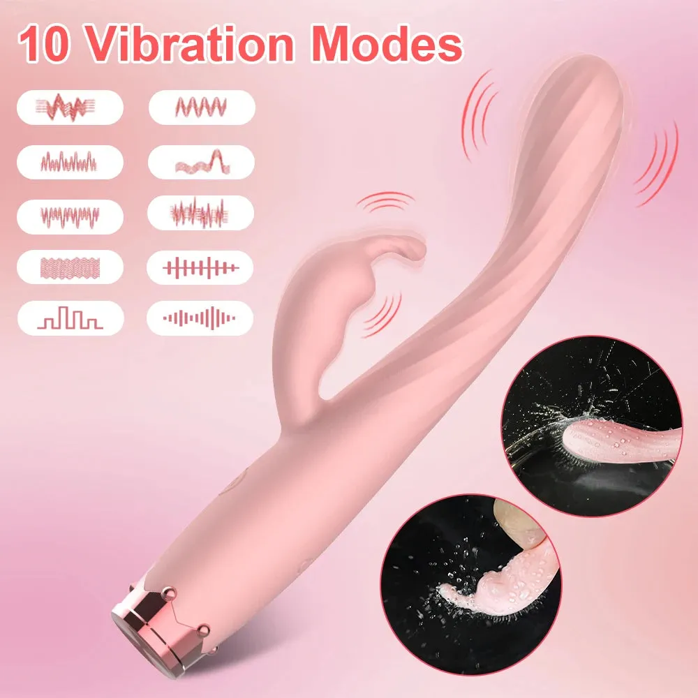 Rabbit Vibrater for G-Spot & Clitoral Stimulation | Finger Sleeve Vibrator