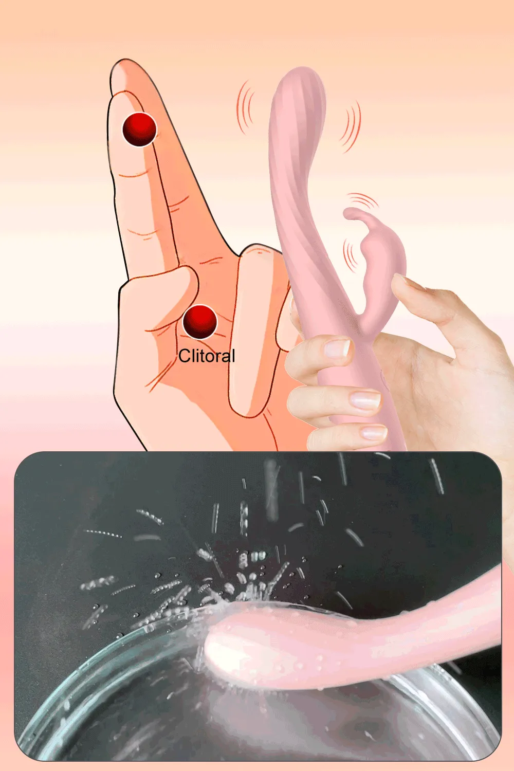 Rabbit Vibrater for G-Spot & Clitoral Stimulation | Finger Sleeve Vibrator