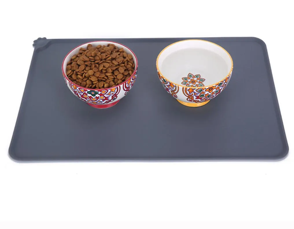 S 47*30cm pink Pet silicone placemats, waterproof, non-slip and leak-proof placemats for cats and dogs, car pet mats AZ19858