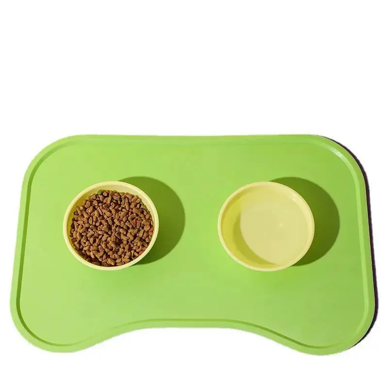 Silicone Waterproof Pet Feeding Mat for Dog & Cat Bowls.