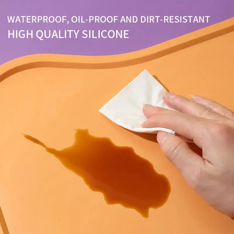Silicone Waterproof Pet Feeding Mat for Dog & Cat Bowls.