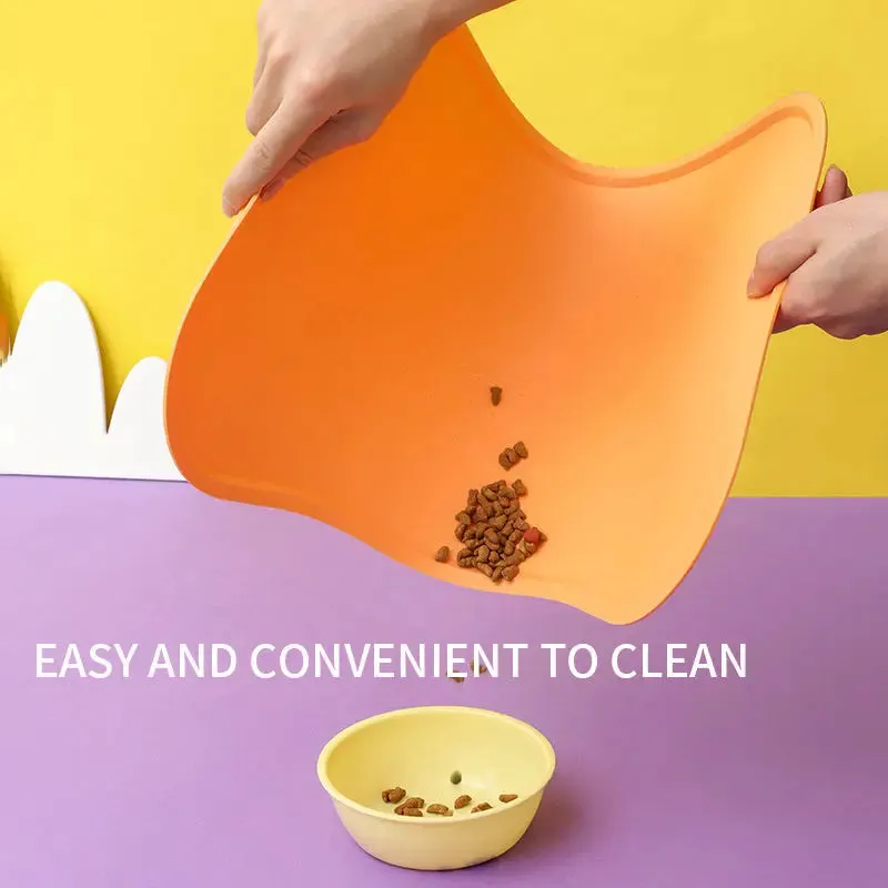 Silicone Waterproof Pet Feeding Mat for Dog & Cat Bowls.