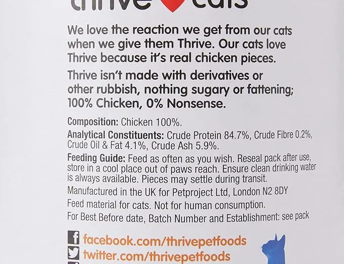 Thrive Complete 100% Chicken Treats for Cats - 170g