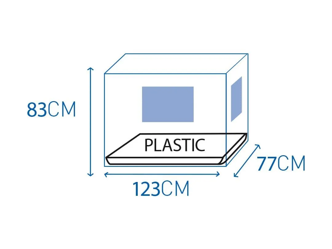 Topline Dog Crate 2 Doors Plastic Tray