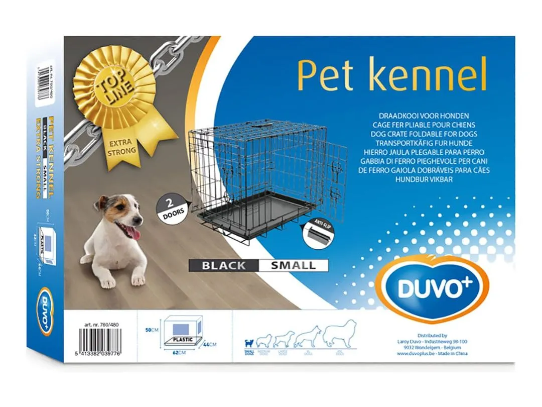 Topline Dog Crate 2 Doors Plastic Tray
