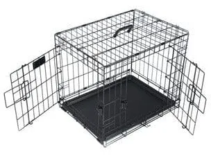 VOYAGER Wire Crate - 2 doors new patented lock Black