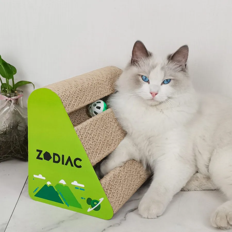 Zodiac Triangle Cat Ball Scratcher