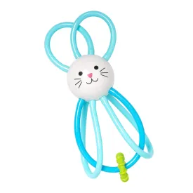 Zoo Winkel Rabbit Rattle - Blue