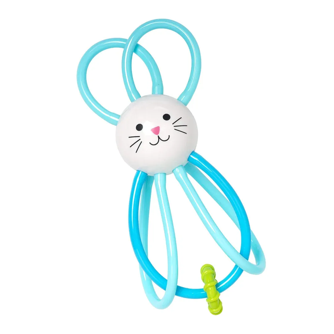 Zoo Winkel Rabbit Rattle - Blue